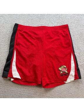 Maryland Terrapins Lacrosse Unlimited Red Mesh LAX Shorts Small University NCAA